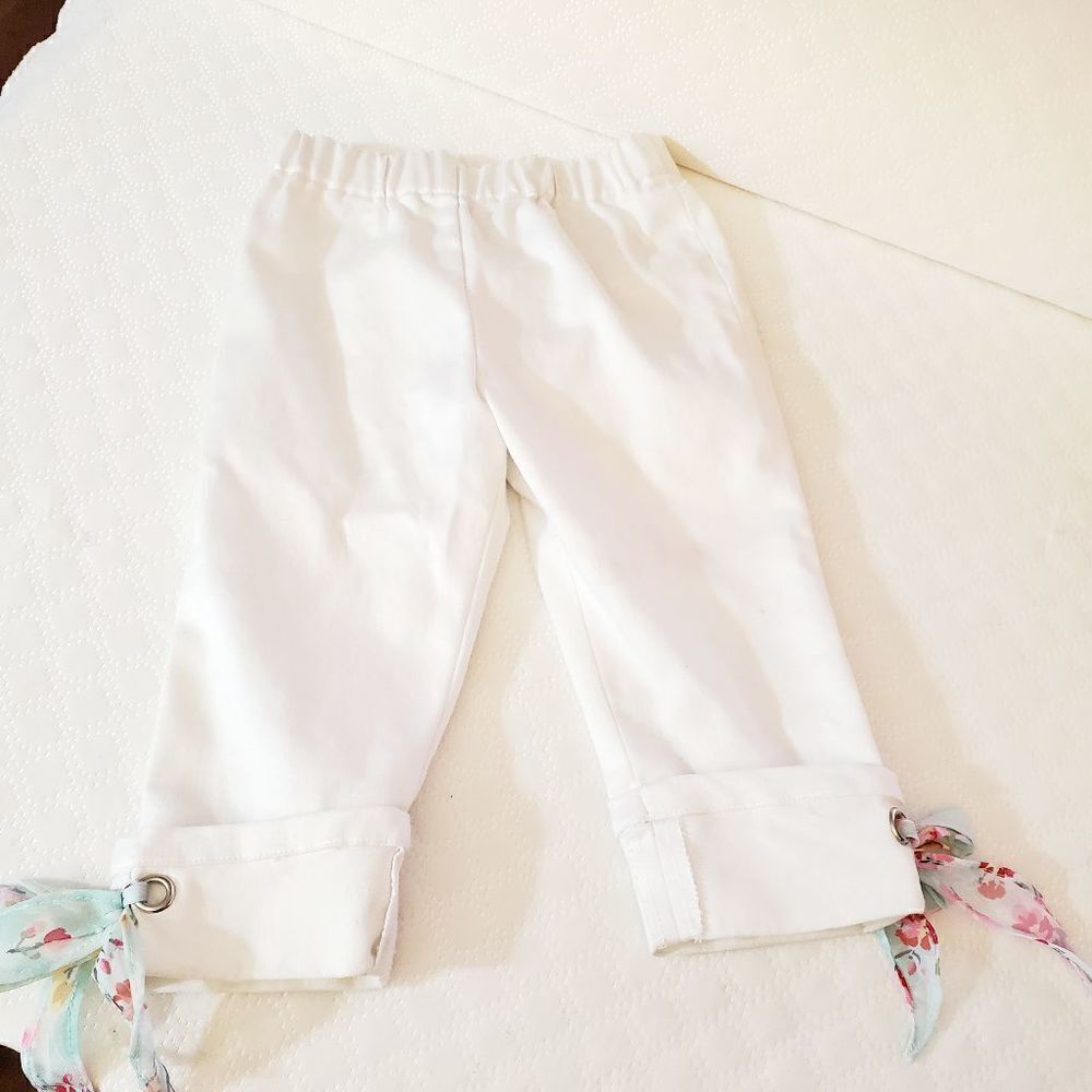 Bonnie Jean White Girls Pants Size 4T